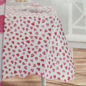 Celebrate! Valentine Day Vinyl Tablecloth 60" x 102". Rectangle.